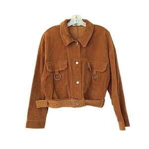 TIGER  MIST Oversized Corduroy Jacket - Brown - S